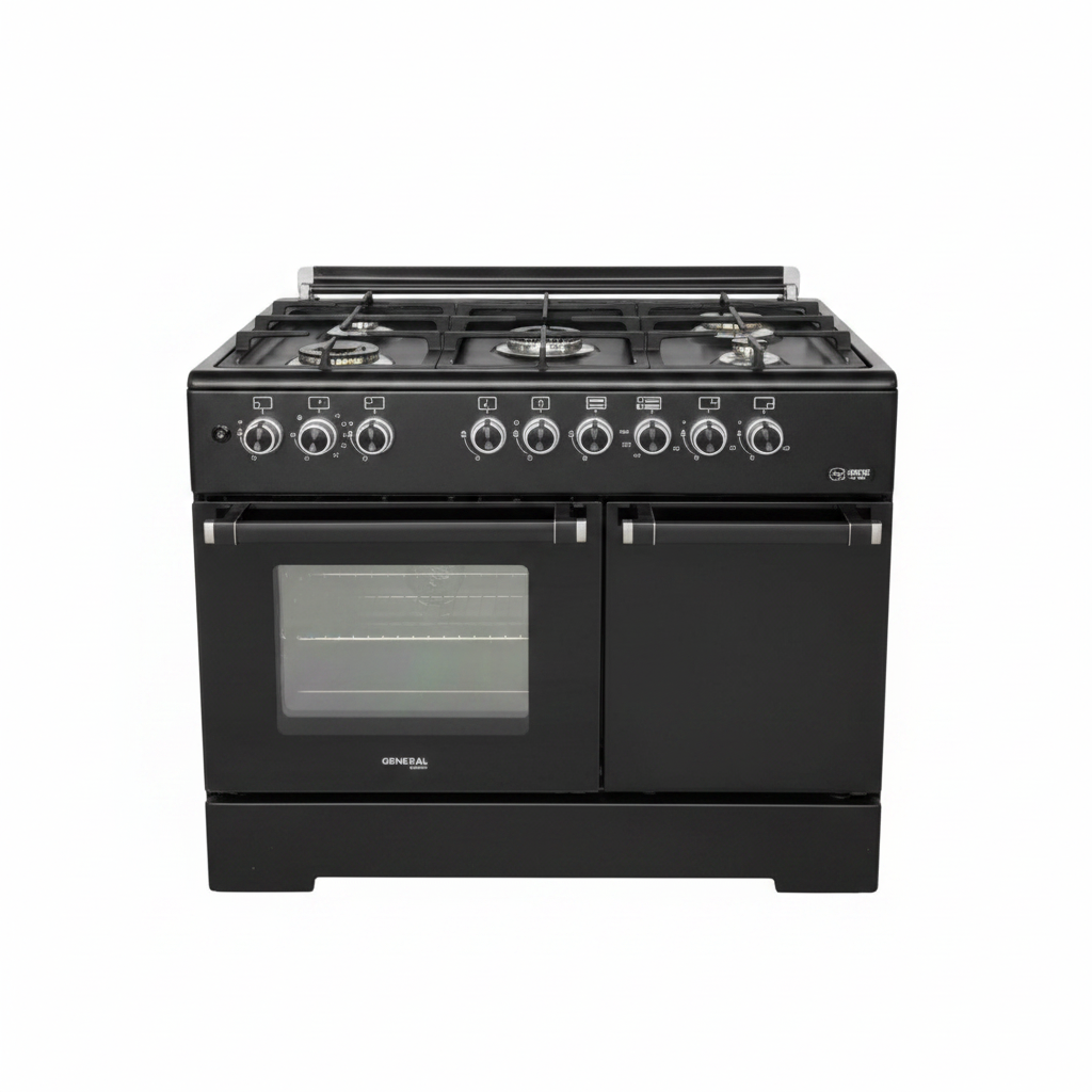 JET General Gold 7000B 5-Burner Gas Cooker Black
