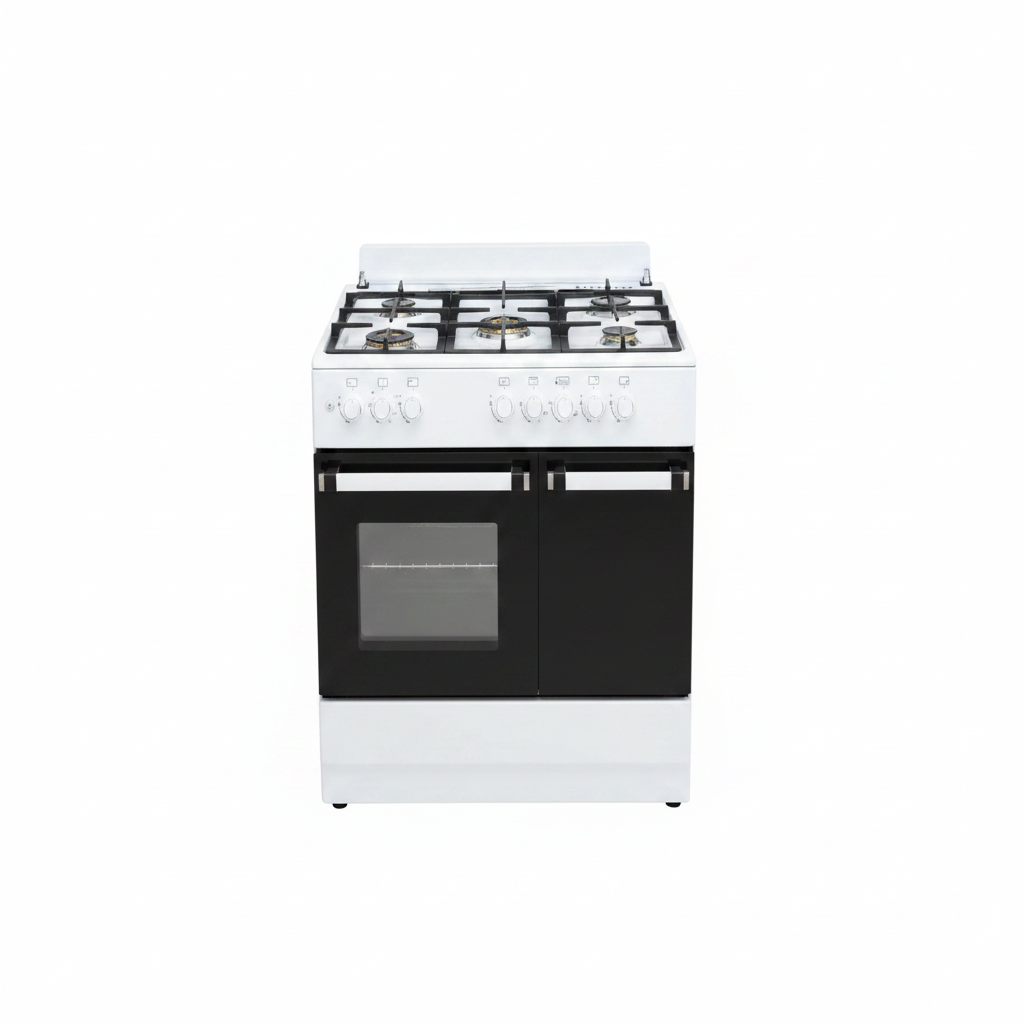 JET General Gold 7000W 5-Burner Gas Cooker White