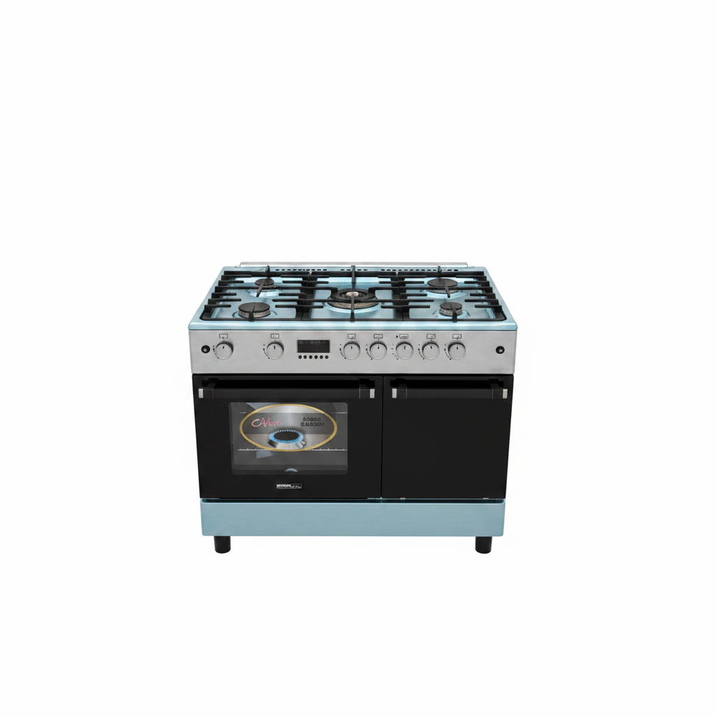 General Lux B59 5-Burner Gas Cooker Silver