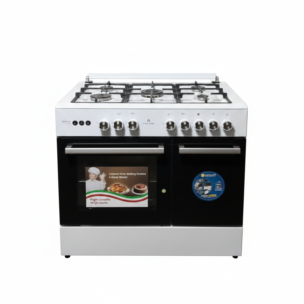 Luxell GN95W 5-Burner Gas Cooker White