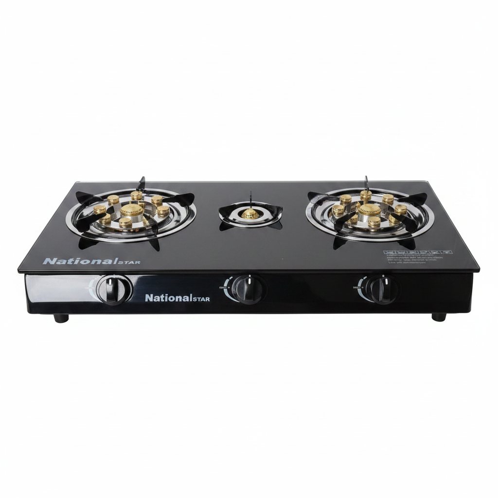 National Star E1 8001 3-Burner Gas Stove