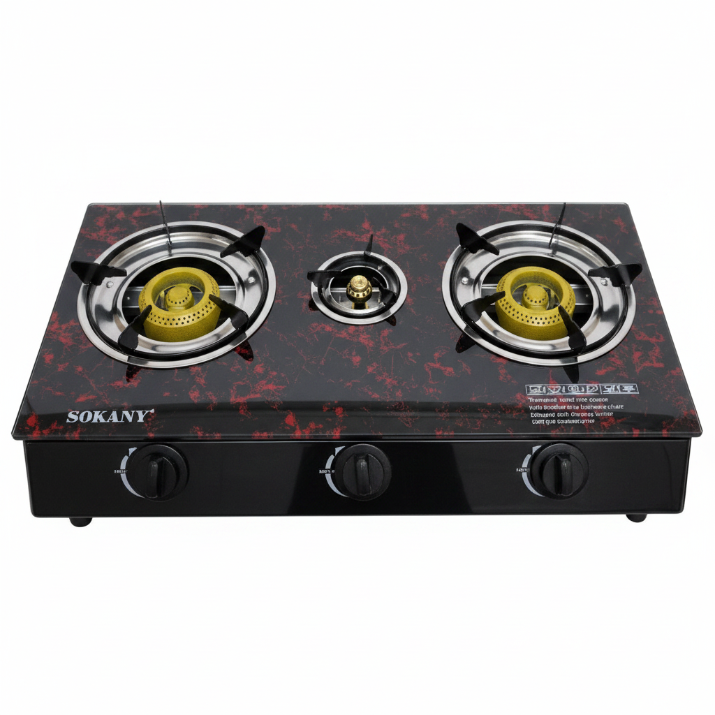 Sokany SK-07094 3-Burner Gas Stove