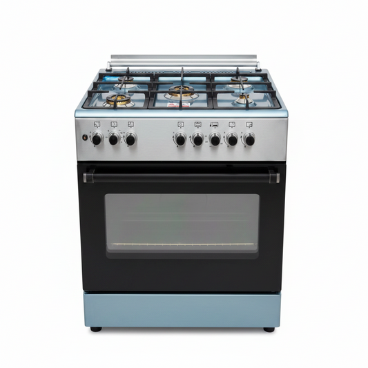 JET General Gold 7000S 5-Burner Gas Cooker Silver