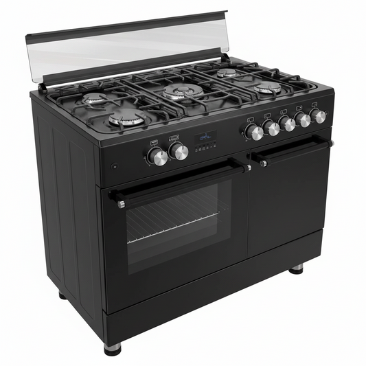 General Lux 5090B 5-Burner Gas Cooker Black