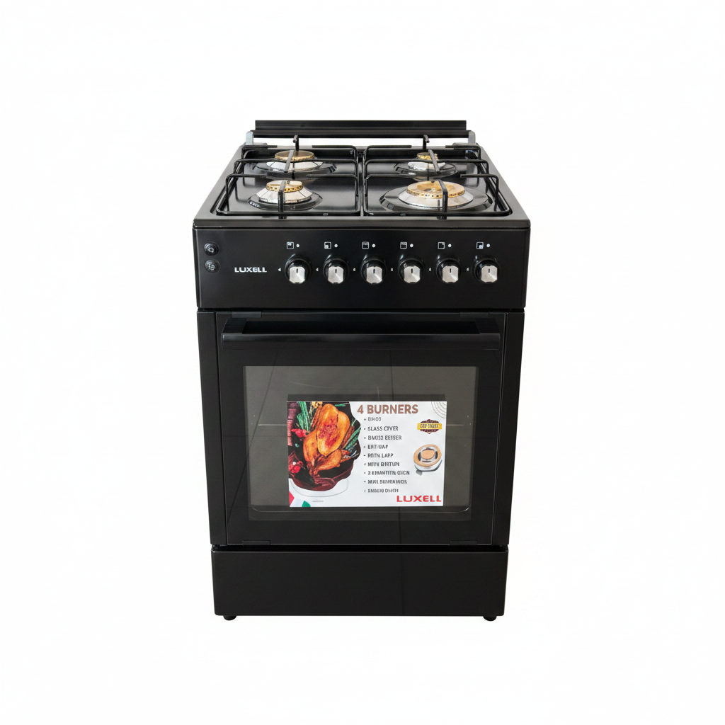 General Naf 6640B 60x60 Gas Cooker Black