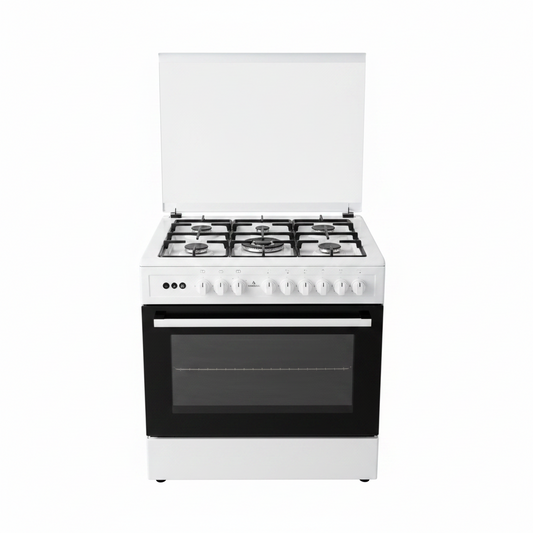 Luxell 666W 6-Burner Gas Cooker White