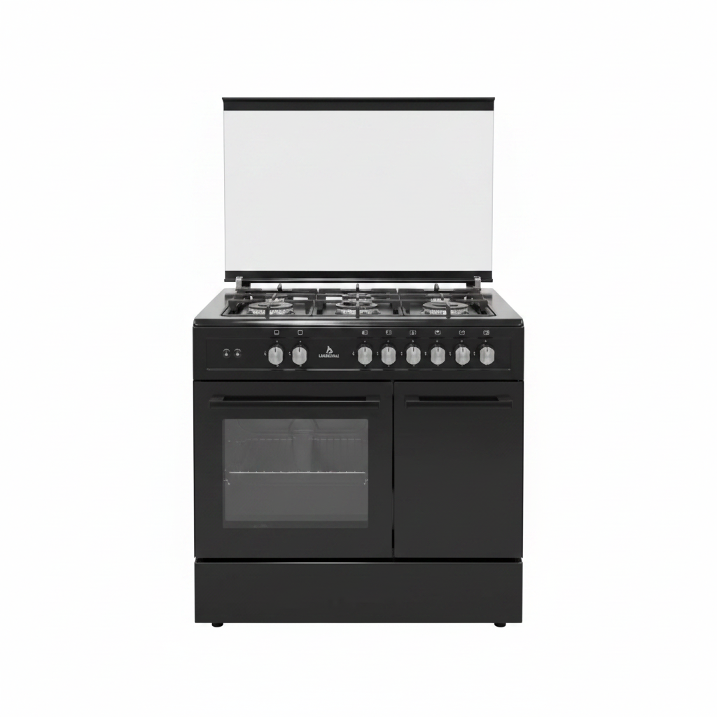 Luxell 95B 5-Burner Gas Cooker Black