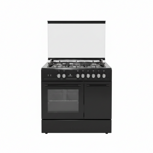 Luxell 95B 5-Burner Gas Cooker Black