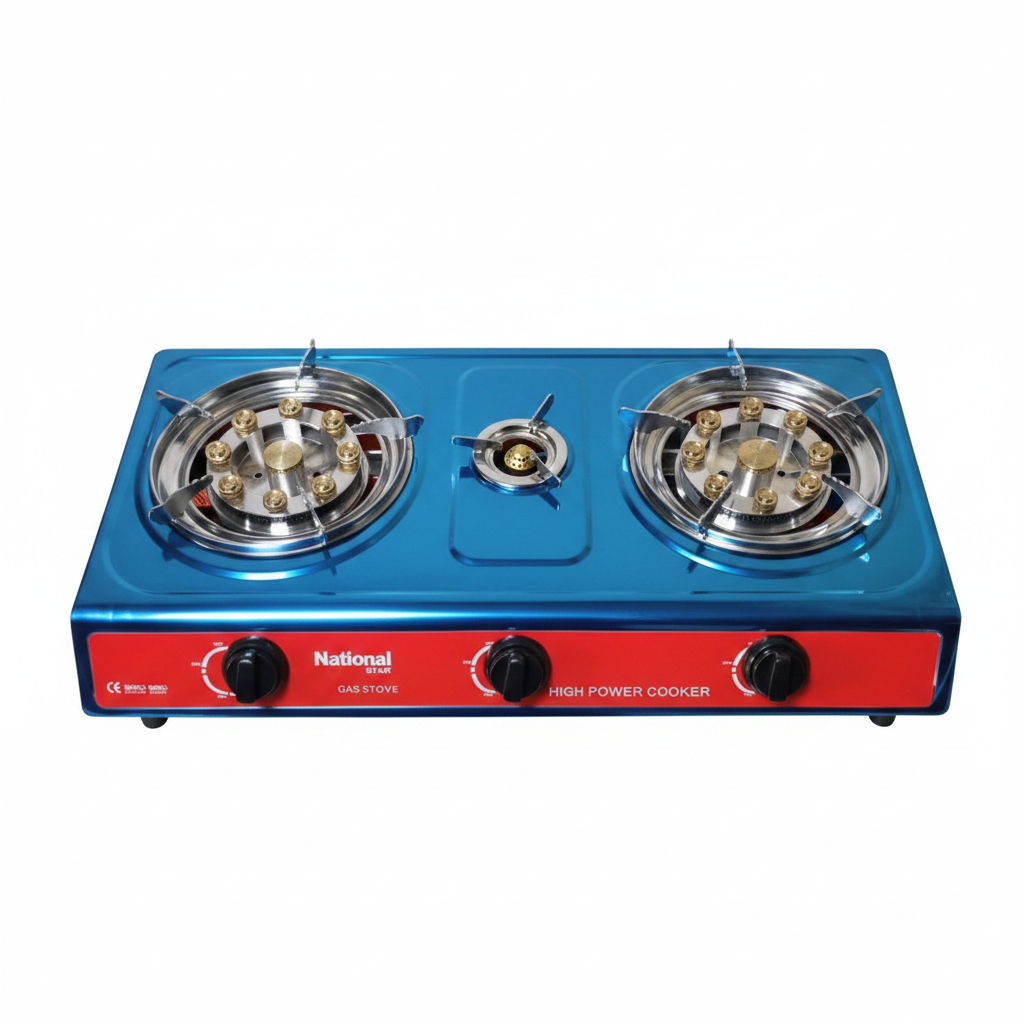 National Star E5 3-Burner Gas Stove